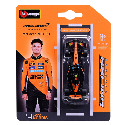 McLaren F1 MCL39 2025 #4 Norris - 1/43 Scale Bburago Bur18-58001