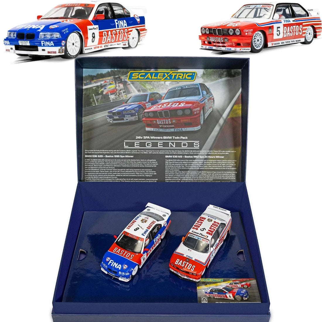 24HRS of SPA BMW Twin Pack - 1/32 Scale - Scalextric - SCAC4587A