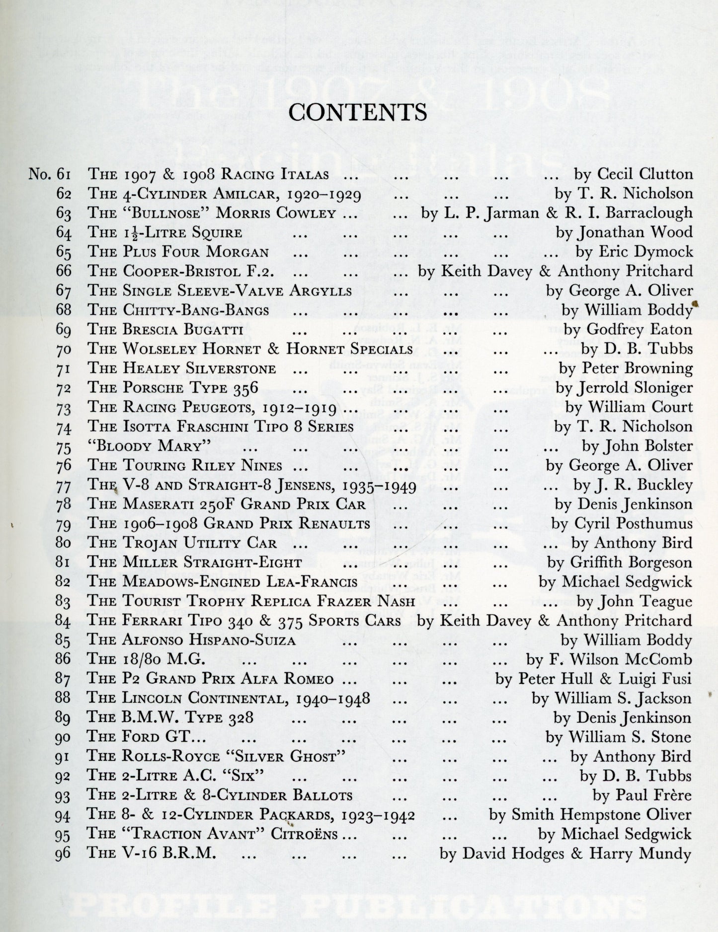 Classic Car Profiles 61-96 - Profile Publications CCP3