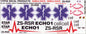 Airbus EC.135 ECHO 1 Trauma 1 Medical Rescue Service ZS-RSR Decal Sheet - 1/72 Scale Viper Decals Products CES72006