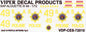 SA Police Alouette '49' Decal Sheet - 1/72 Scale Viper Decals Products CES72010