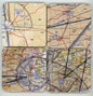 South African Aeronautical Chart Coasters Set of 4 mixed - CHARTC1