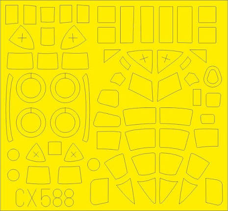 Flexible Paint Mask for Beaufort Mk.1 - 1/72 Scale Eduard CX588