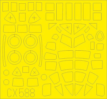 Flexible Paint Mask for Beaufort Mk.1 - 1/72 Scale Eduard CX588