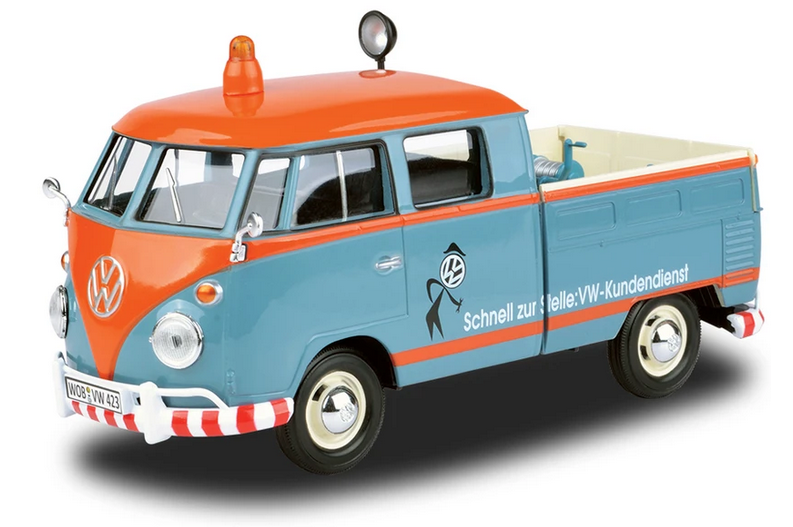 Volkswagen Type 2 TI Service Pickup Gulf Blue - 1/24 Scale - MotorMax - MOT79555