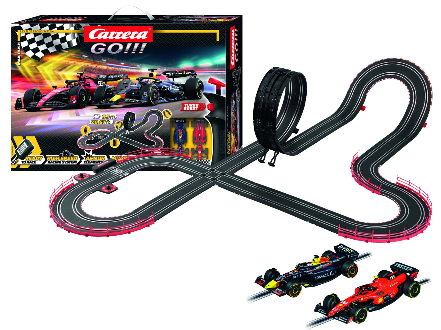 GO!!! Max Rush Set 6.3m 1/43 Carrera 62591
