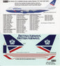 British Airways Landor Scheme 747-100, 200, 400 - 1/144 Scale Draw Decal 20/44-747-16