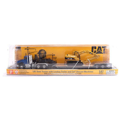 CAT CT660 with Lowboy Trailer & 315CL Excavator - 1/87 Scale Diecast Masters DM84415