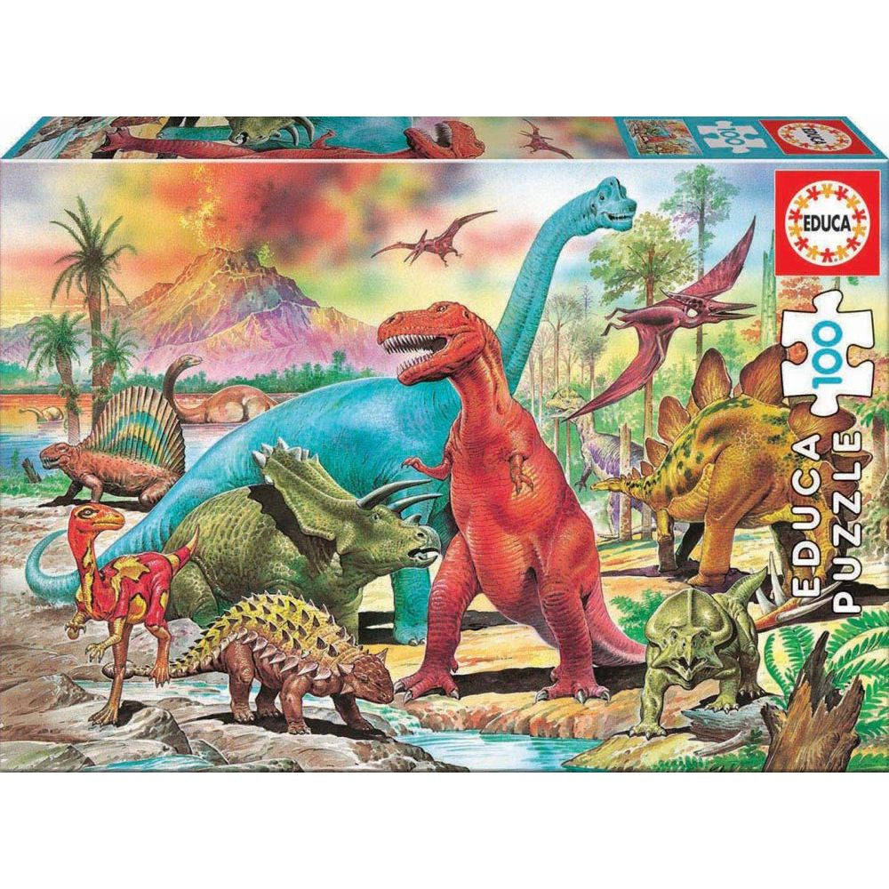 Dinosaurs 100 Piece Puzzle - Educa Puzzle - EDU13179