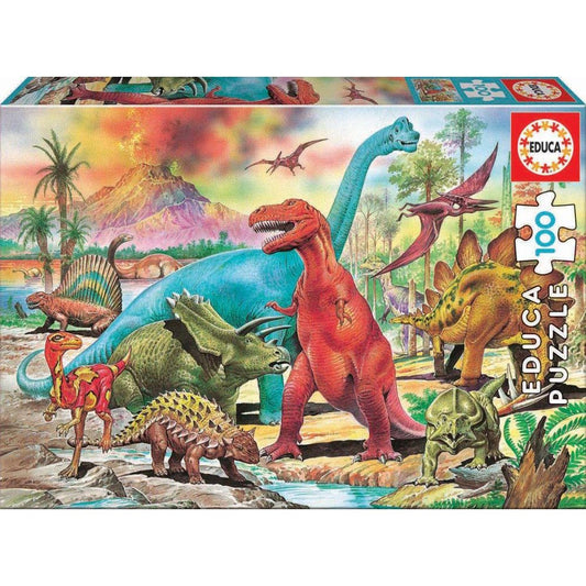 Dinosaurs 100 Piece Puzzle - Educa Puzzle - EDU13179