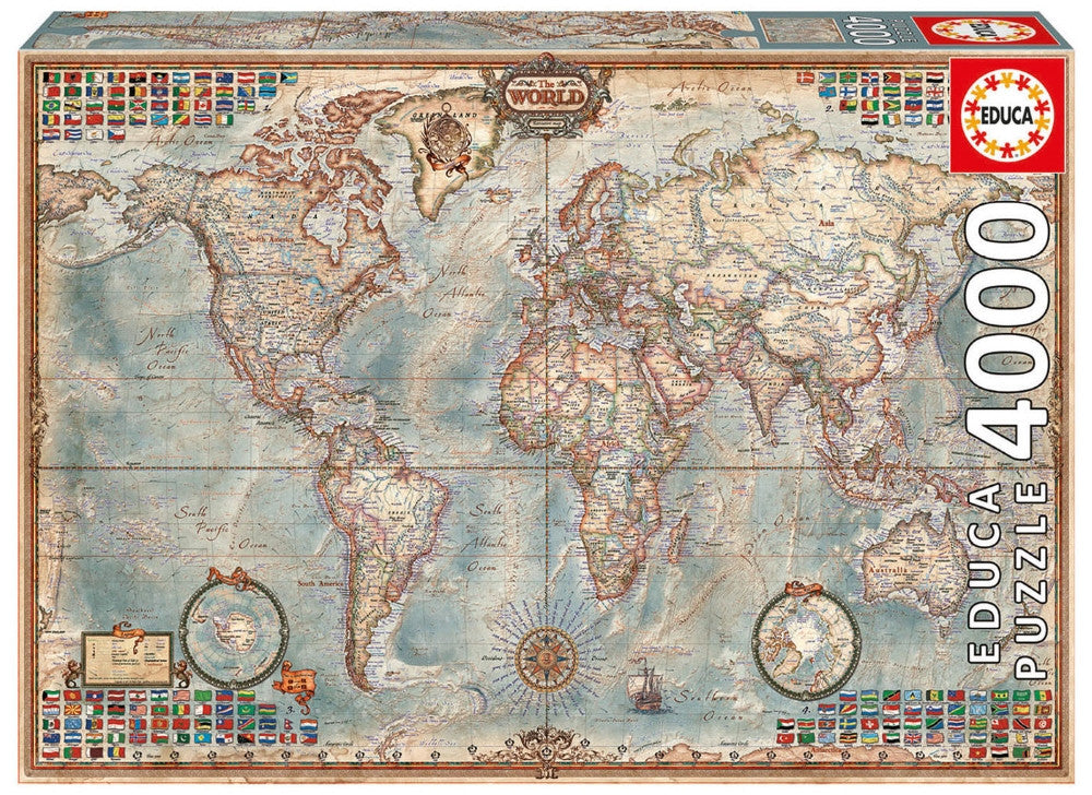 Historic World Map - 4000 Piece Educa Puzzles - EDU14827
