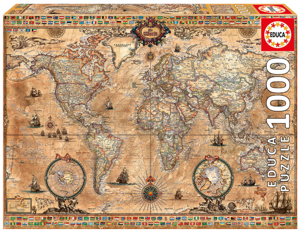 World Map - 1000 Piece Educa Puzzle - EDU15159