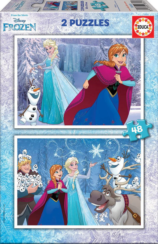 Frozen - 2 x 48 Piece Educa Puzzles - EDU16852