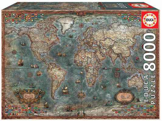 Historical World Map - 8000 Piece Educa Puzzles - EDU18017