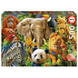 Wild Animal Collage - 500 Piece Educa Puzzles - EDU10550