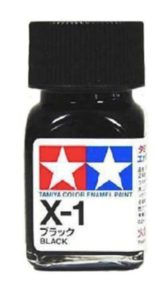 Gloss Black Enamel Paint 10ml - Tamiya X-1