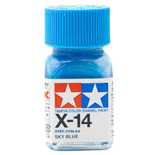 Gloss Sky Blue Enamel Paint 10ml - Tamiya X-14