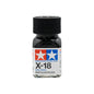 Semi-Gloss Black Enamel Paint 10ml - Tamiya X-18
