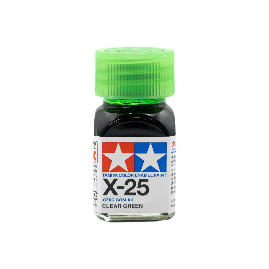Clear Green Enamel Paint 10ml - Tamiya X-25