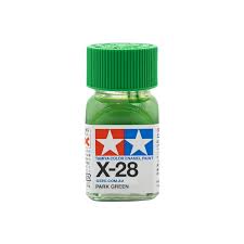 Gloss Park Green Enamel Paint 10ml - Tamiya X-28