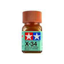 Metallic Brown Enamel Paint 10ml - Tamiya X-34