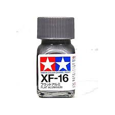 Flat Aluminium Enamel Paint 10ml - Tamiya XF-16