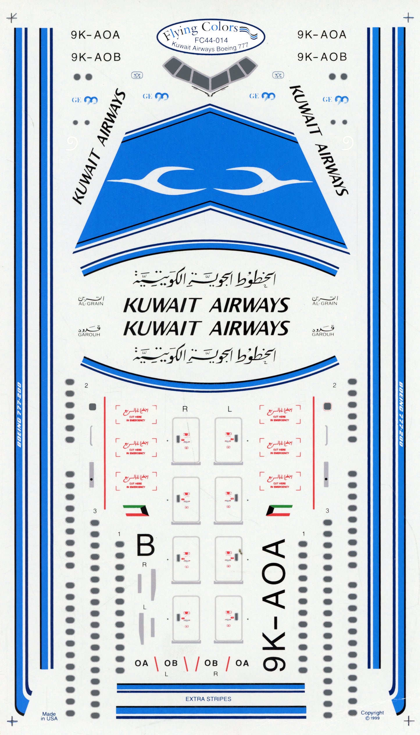 Kuwait Airways Boeing 777 - 1/144 Scale Flying Colors FC44-014