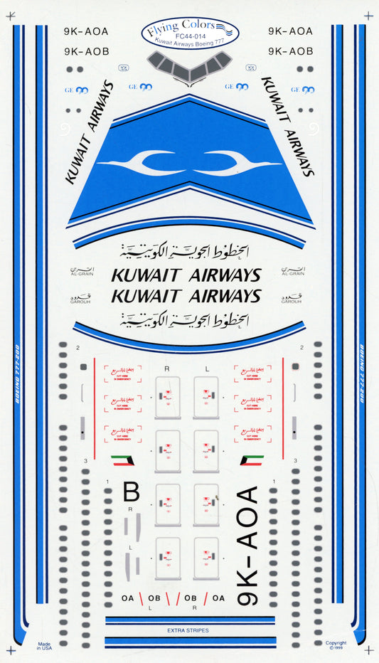 Kuwait Airways Boeing 777 - 1/144 Scale Flying Colors FC44-014