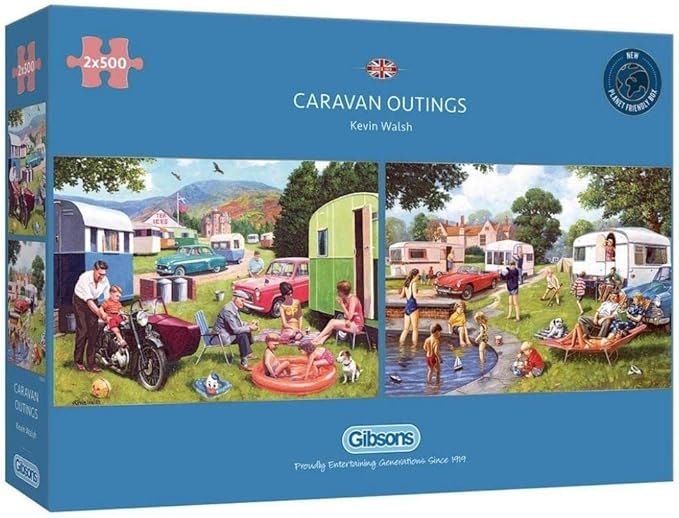 Caravan Outings - Two 500 Piece Gibson Puzzles GIB5057