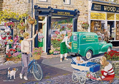 The Florist's Round - Four 500 Piece Gibson Puzzles GIB5058