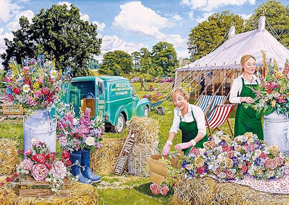 The Florist's Round - Four 500 Piece Gibson Puzzles GIB5058