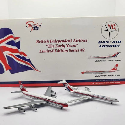 Dan-Air London Boeing 727-200 & Boeing 707-320 Set of 2 - 1/400 Scale Gemini Jets GJDAN615