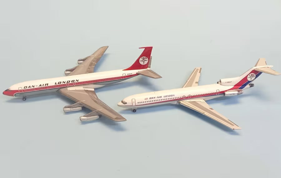 Dan-Air London Boeing 727-200 & Boeing 707-320 Set of 2 - 1/400 Scale Gemini Jets GJDAN615