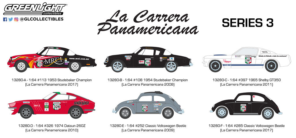 La Carrera Panamericana Series 3 Set of 6 1/64 GreenLight GR13280/48