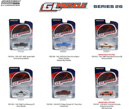 Muscle Series 26 Set of 6 1/64 GreenLight GR13310