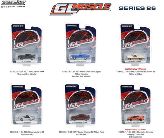 Muscle Series 26 Set of 6 1/64 GreenLight GR13310