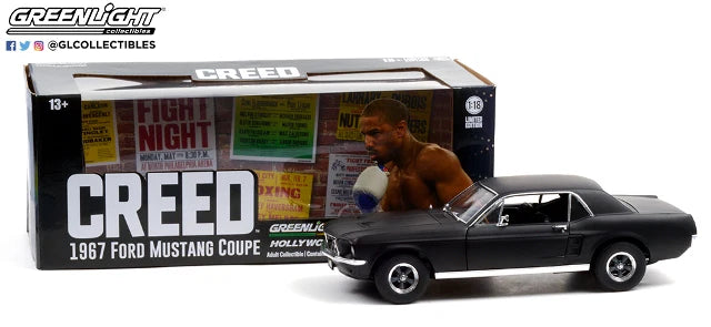 Ford Mustang Coupe Adonis Creed M/Black 1967 - 1/18 Scale - Greenlight - GR13611
