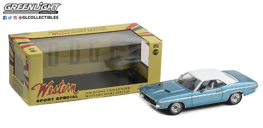 Dodge Challenger - Western Sport Special - Light blue '70 1/18 GreenLight GR13646/6