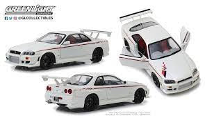Nissan Skyline Gt-R R34 Artisan Collection Pearl White Pearl 1/18 GreenLight GR19049