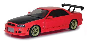 Nissan Skyline Gt-R R34 Artisan Coll Red W Led Neon Underglo 1/18 GreenLight GR19052