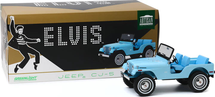 Jeep CJ5 Artisan Coll Elvis Presley Blue 1/18 GreenLight GR19061