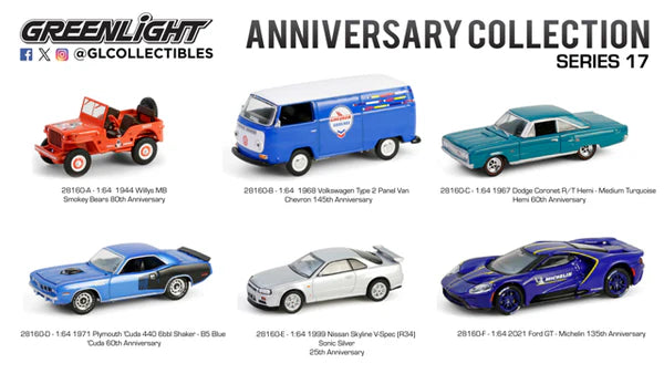 Anniversary Collection Series 17 6pcs 1/64 GreenLight GR28160