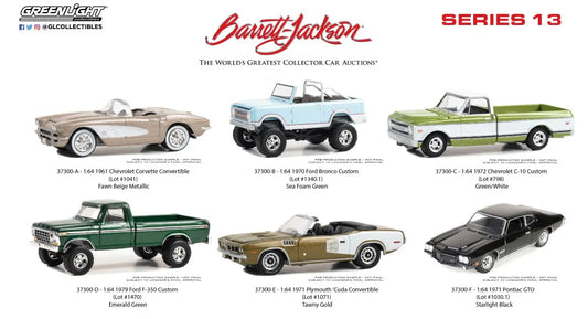 Barrett Jackson Scottsdale S8 set off 6 1/64 GreenLight GR37300/48