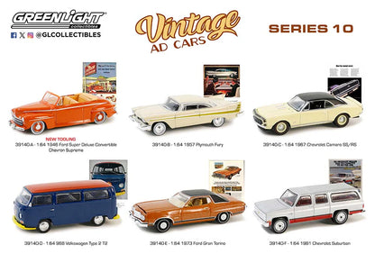 Vintage Ad Cars Series 10 set off 6 1/64 GreenLight GR39140/48