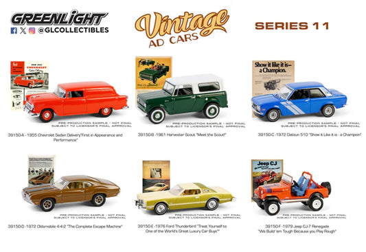 Vintage Ad Cars Series 11 set off 6 1/64 GreenLight GR39150