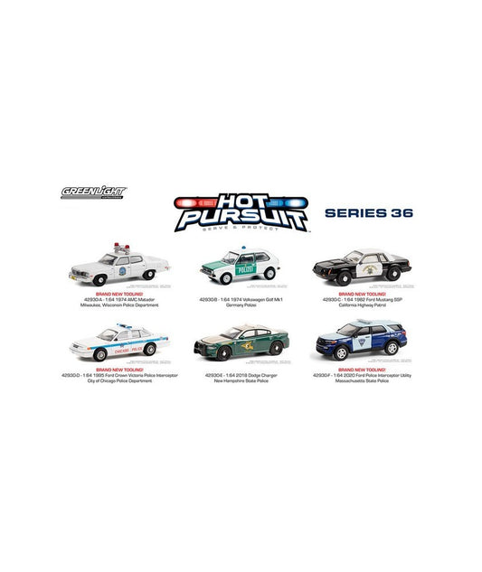 Hot Pursuit Series 36 set off 6 1/64 GreenLight GR42930/48