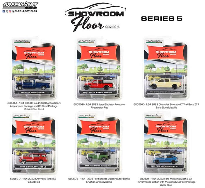 Showroom Floor Series 5 set off 6 1/64 GreenLight GR68050/48
