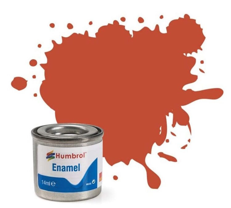 Red Brown Matt Enamel Paint 14ml - Humbrol 100
