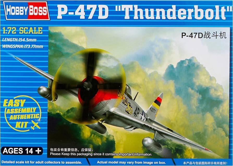 P-47D Thunderbolt- 1/72 Scale Hobby Boss 80257
