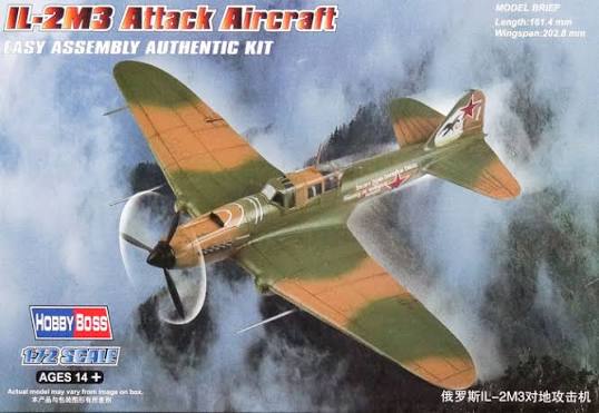 IL-2M3 ATTACK AIRCRAFT - 1/72 Scale Hobby Boss 80285